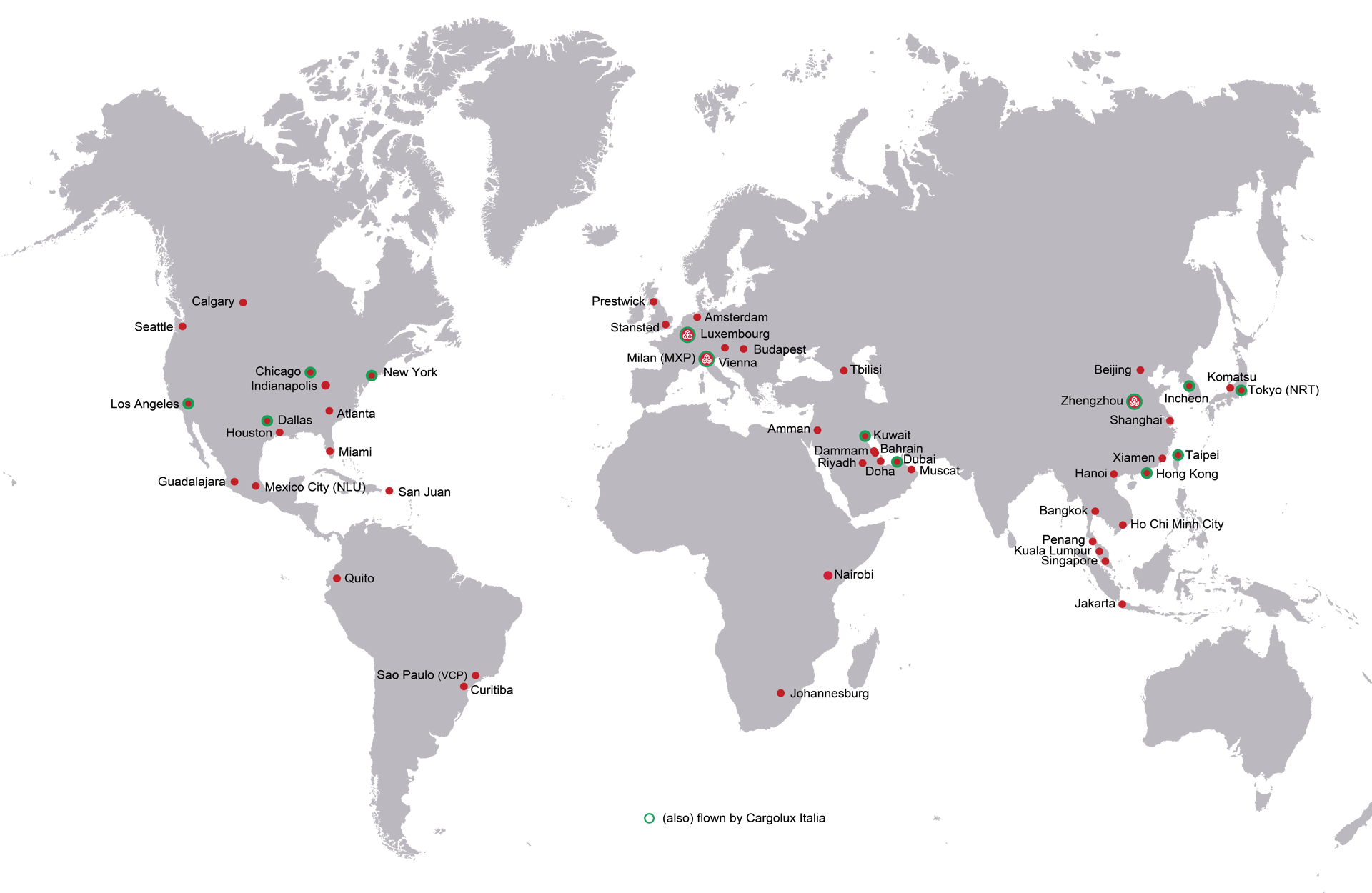 Cargolux Network October 2024